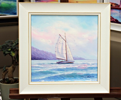 Морски пейзаж 2235, размер с рамка 40/40 - 70€