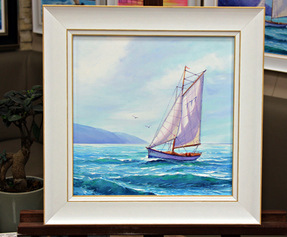 Морски пейзаж 2237, размер с рамка 40/40 - 70€